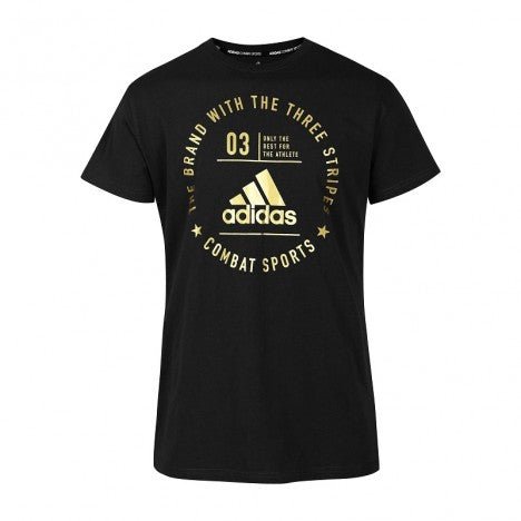 Adidas tshirt gold online