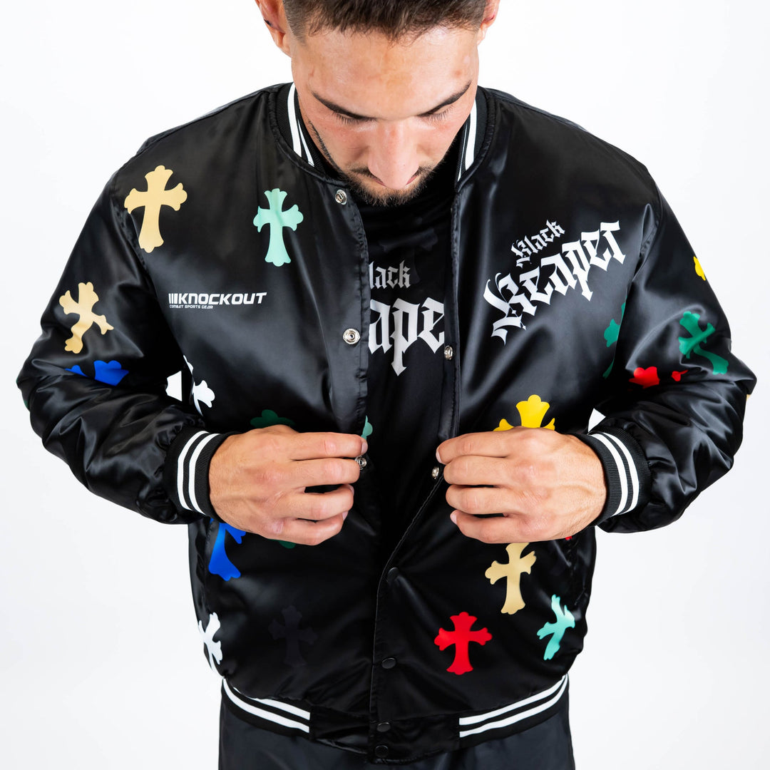 Jacheta Bomber Knockout Black Reaper | knock-out.ro