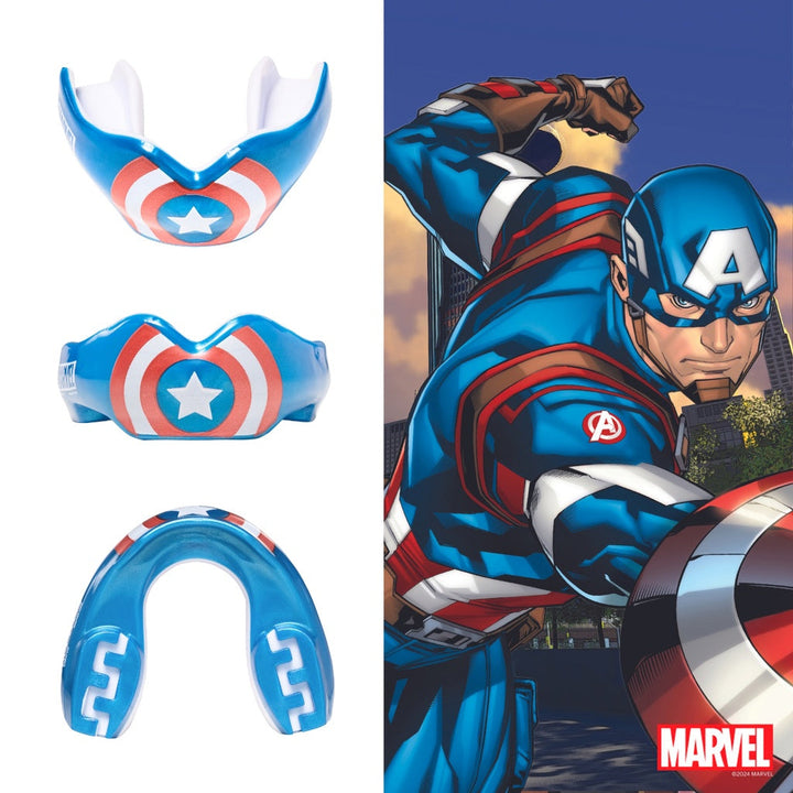 Proteza Dentara SafeJawz Captain America Pentru Aparat Dentar | knock-out.ro
