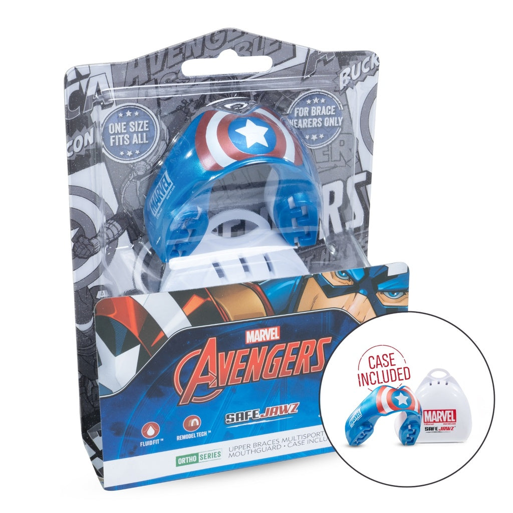Proteza Dentara SafeJawz Captain America Pentru Aparat Dentar | knock-out.ro