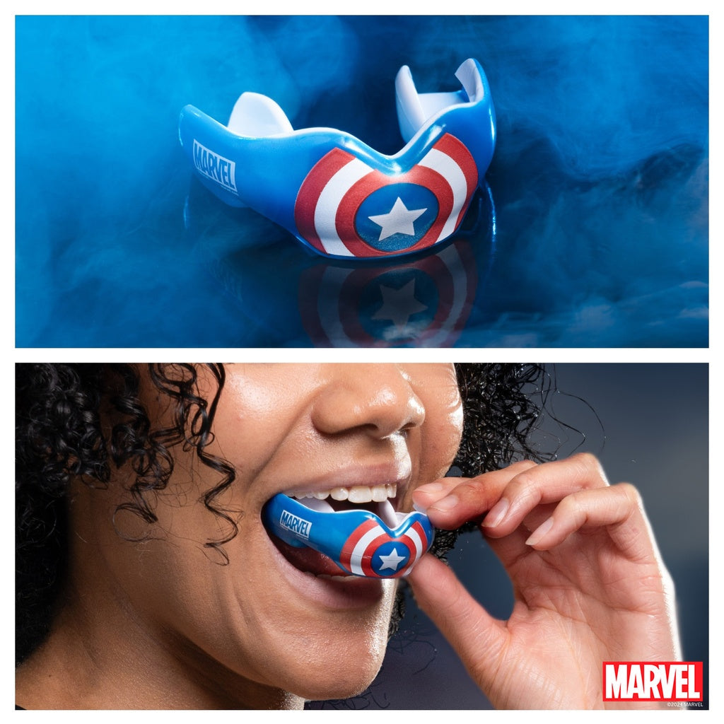 Proteza Dentara SafeJawz Captain America Pentru Aparat Dentar | knock-out.ro