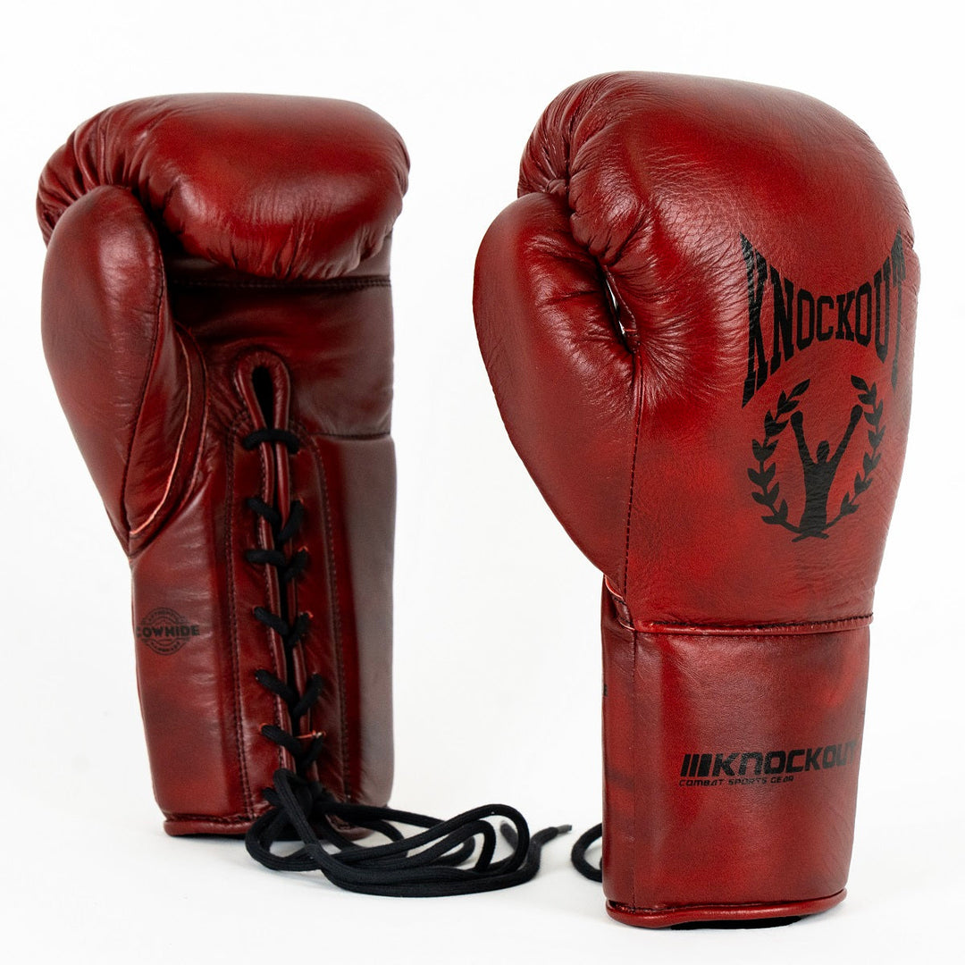 Knockout Puncher Laces Boxing Gloves