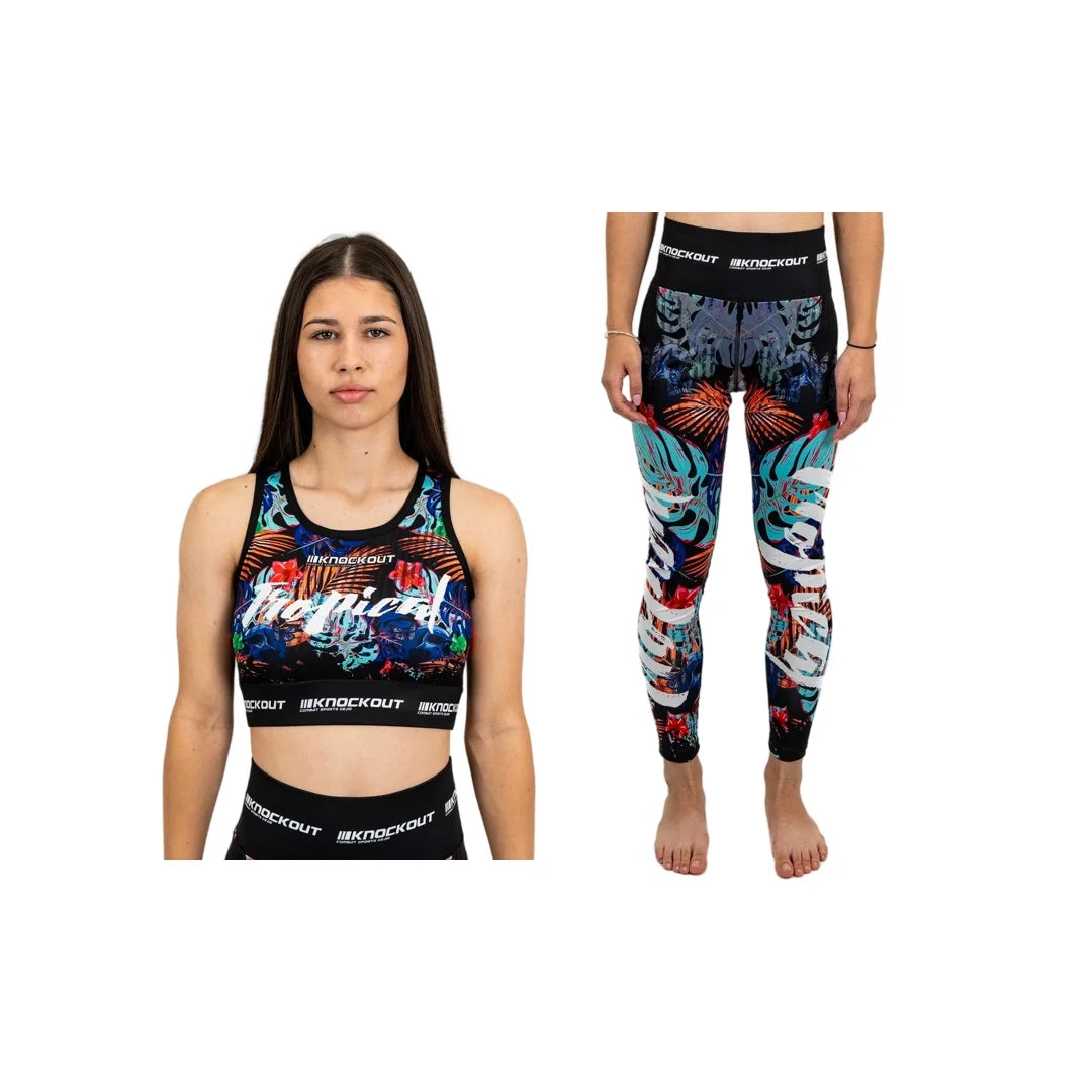 Pachet Tropical Femei: Bustiera + Pantaloni Compresie | knock-out.ro