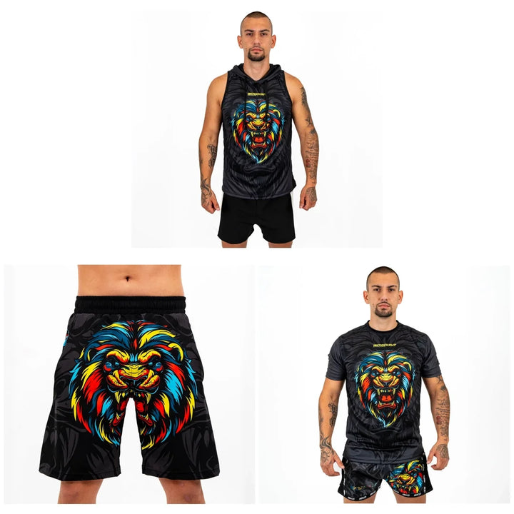 Pachet Lion Casual: Maiou + Sort cu Buzunare + Tricou | knock-out.ro
