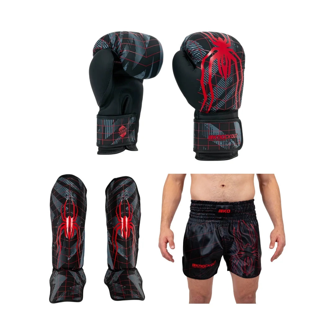 Pachet Webman Kickbox: Manusi + Tibiere + Sort | knock-out.ro