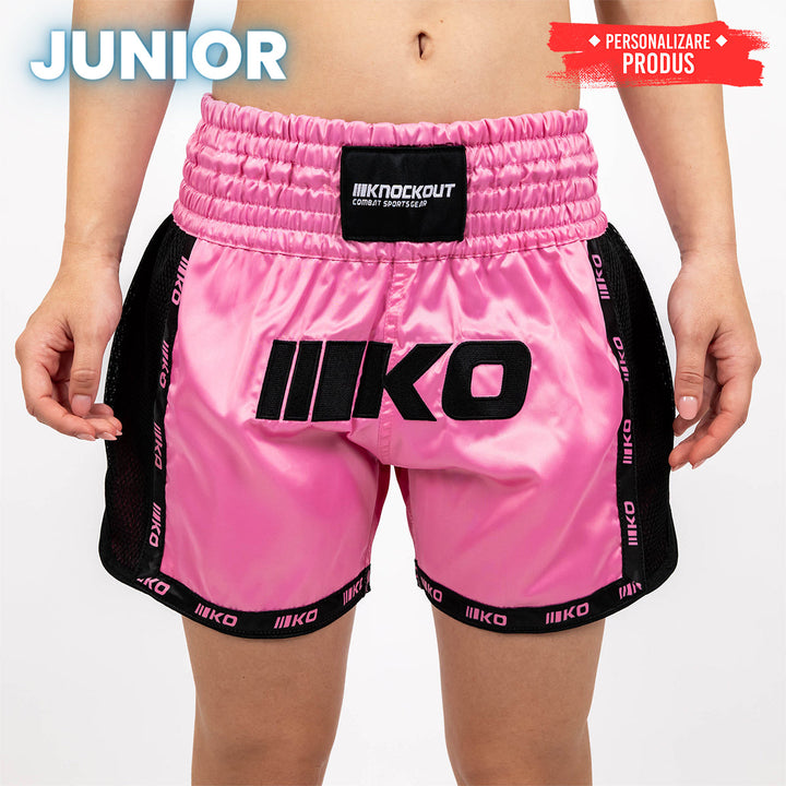 Sort Kickbox Knockout Bubble Pink Copii | knock-out.ro