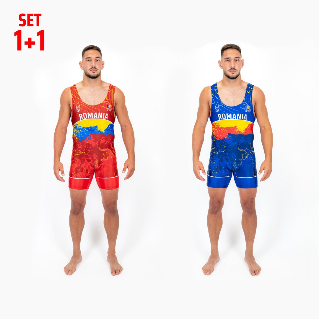 Pachet Dres Lupte Superstar V2 Senior ( Rosu + Albastru) | knock-out.ro