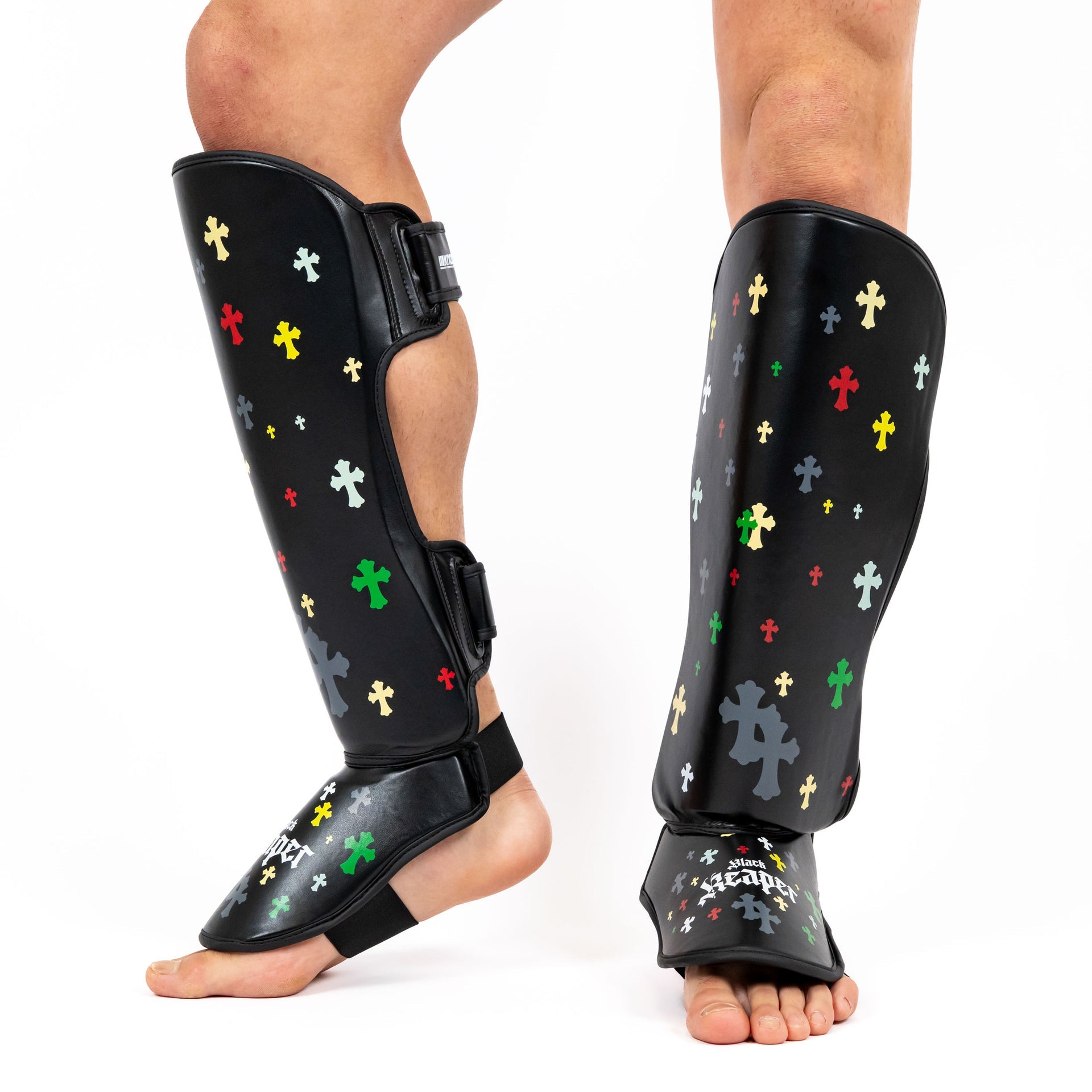 Knockout Shin Guards Kickbox Black Reaper FX – Knockout Fightgear