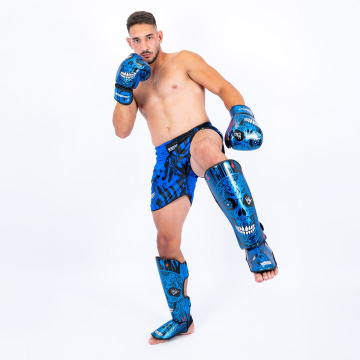 Knockout Shin Guards Kickbox Skull