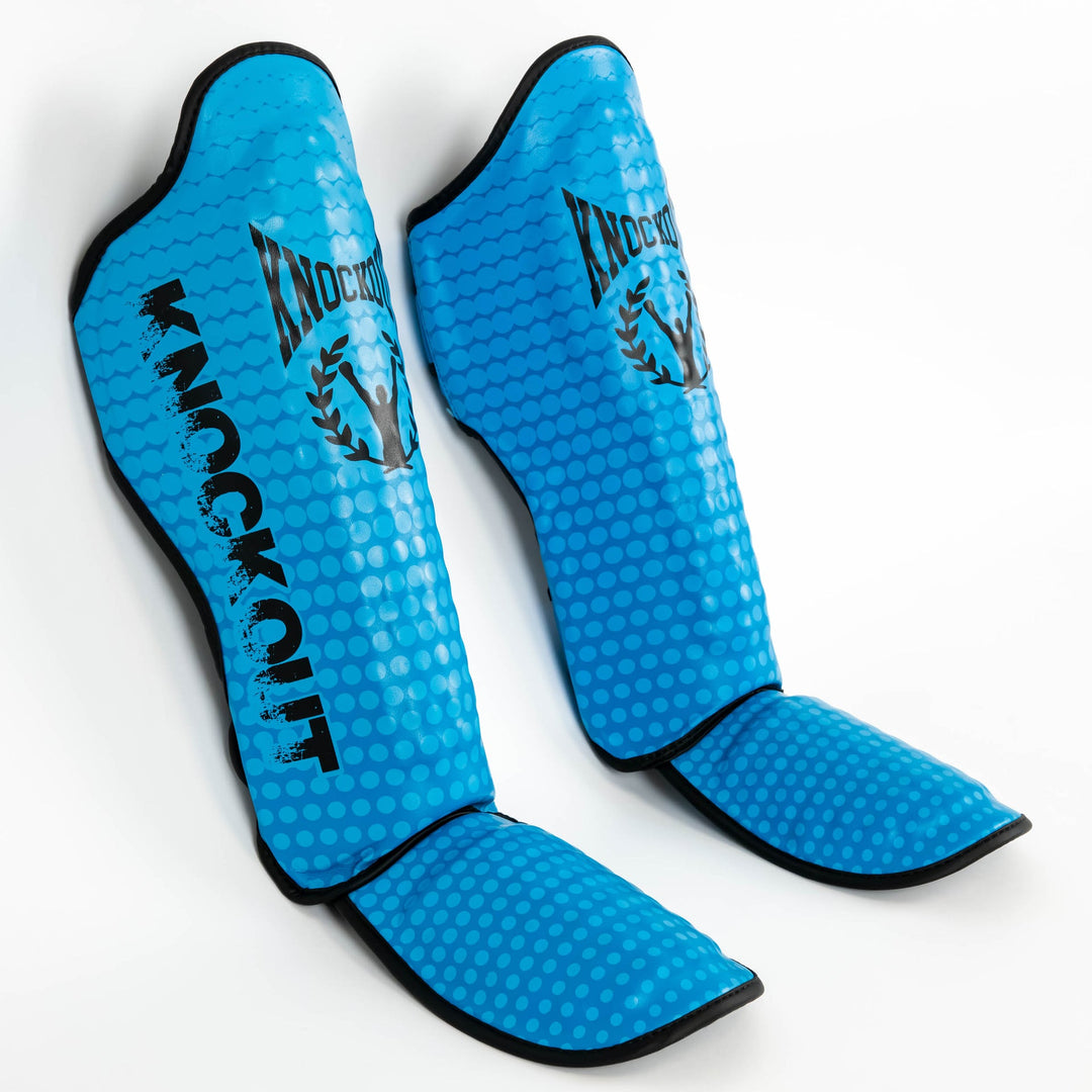 Knockout Shin Guards Kickbox Double Fluo