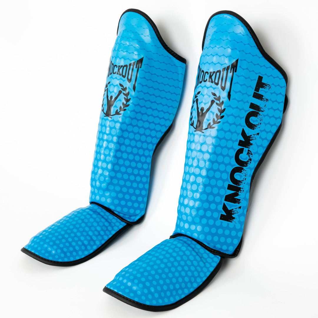 Knockout Shin Guards Kickbox Double Fluo