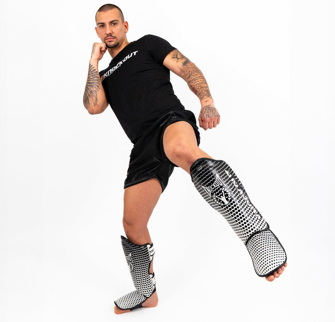 Knockout Double Kickboxing Shin Guards