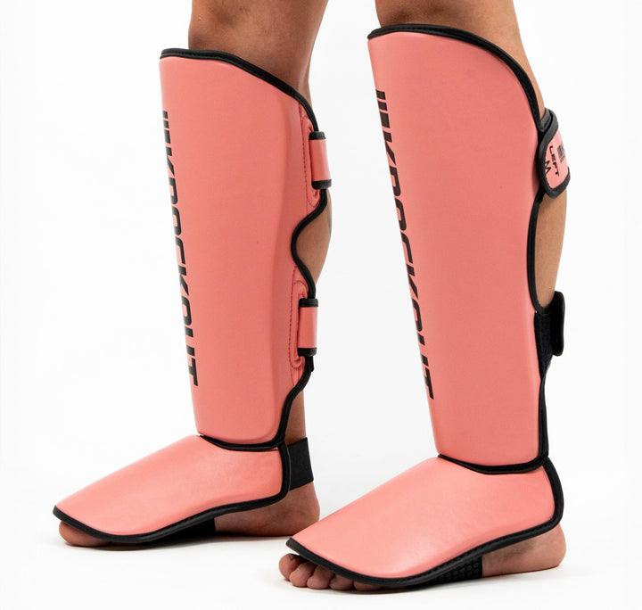 Knockout Shin Guards Kickbox Kicker Pink Kids
