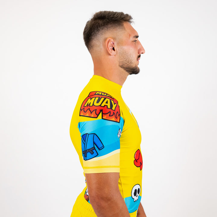 Knockout Rashguard Short Sleeves Fight Vibe Kids
