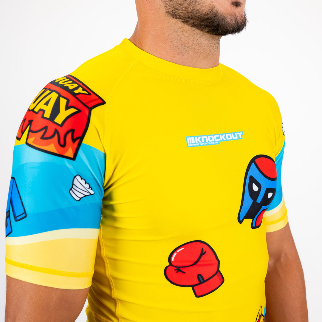 Knockout Rashguard Short Sleeves Fight Vibe Kids