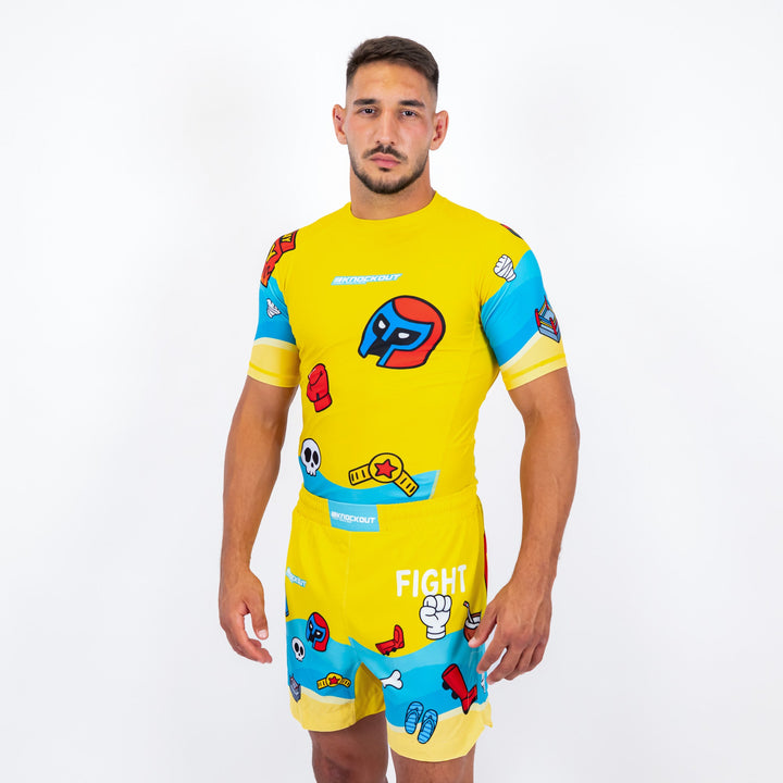 Knockout Rashguard Short Sleeves Fight Vibe Kids