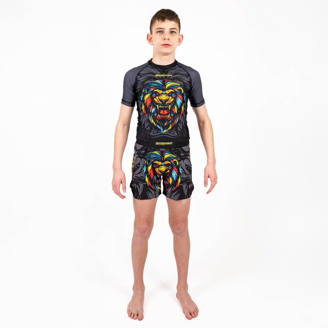 Tricou Compresie Knockout Lion Copii | knock-out.ro